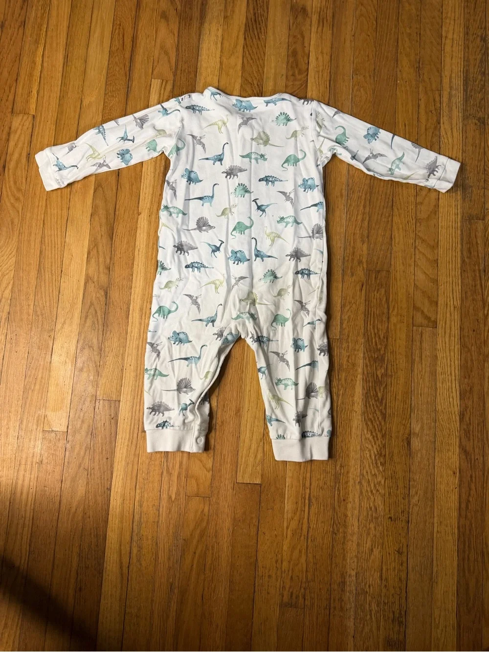 Next 1.5-2 years White Dino-Print One-Piece Sleeper